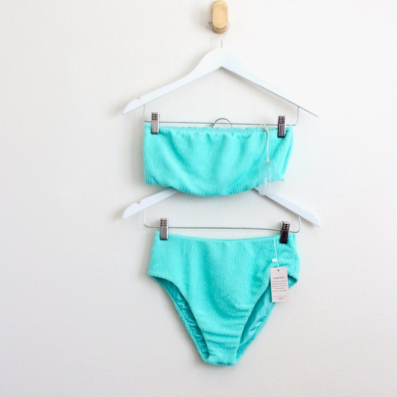 NEW! Kenny Flowers THE ARUBA LUXE CRINKLE Bandeau Bikini Top & Bottom Set M, L - Picture 4 of 9